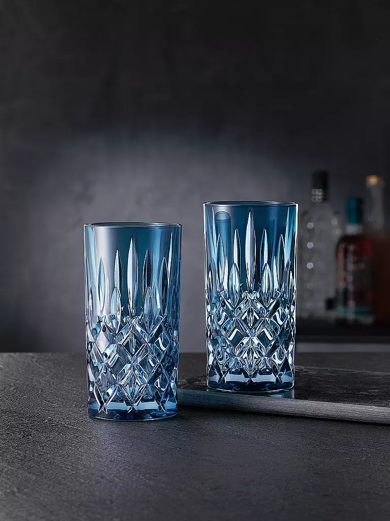 NACHTMANN | Verre à Long Drink, lot de 2, 395 ml, VINTAGE COLOUR NOBLESSE Bleu | blau