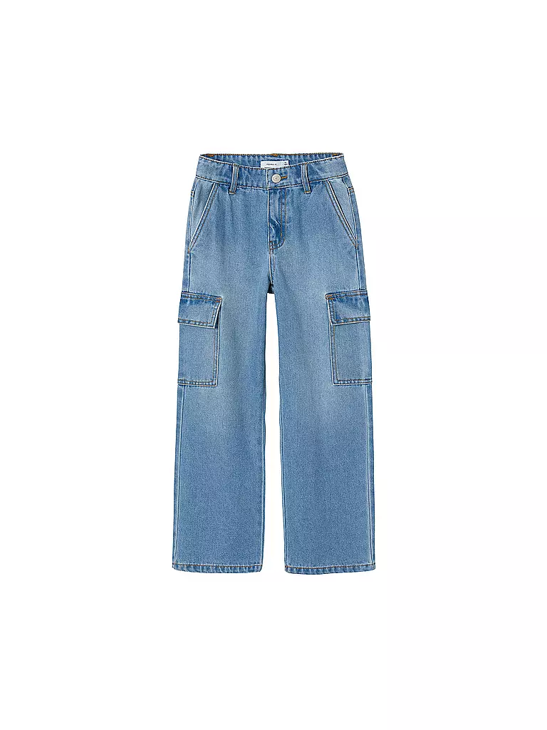 NAME IT | Cargojeans Regular Fit NKFROSE pour fille | Bleu clair
