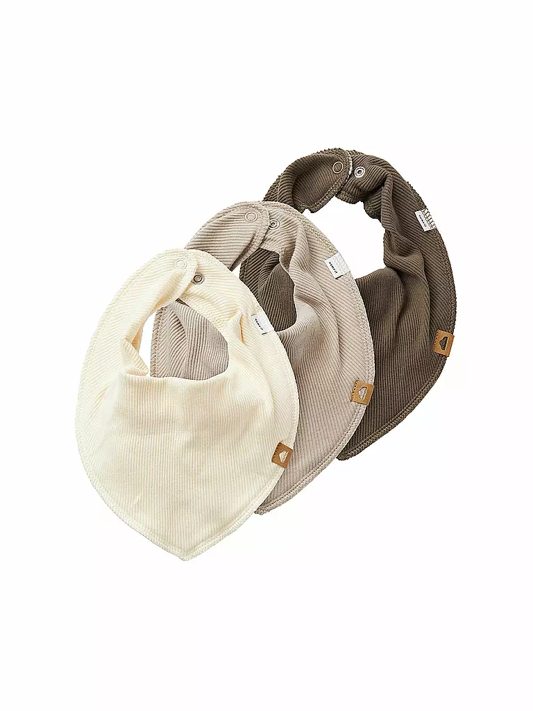 NAME IT | Lot de 3 bavoirs bandana pour bébé NBNYVETTI | Beige