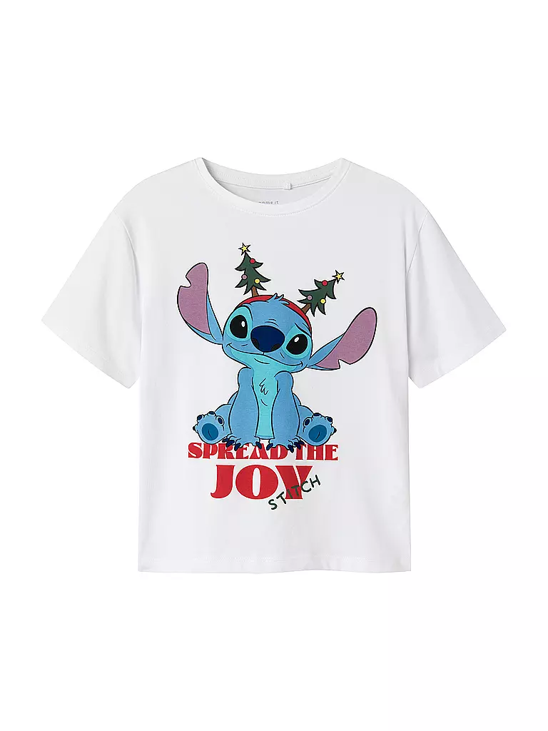 NAME IT | T-shirt fille NKFAKKA STITCH | weiss