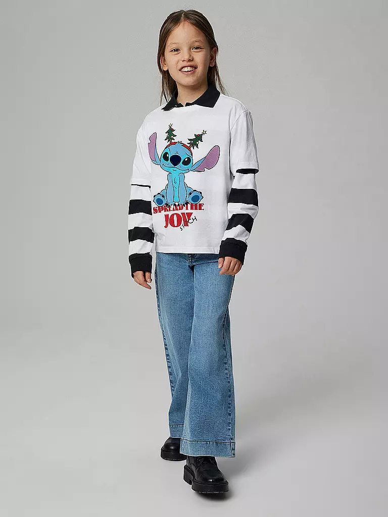 NAME IT | T-shirt fille NKFAKKA STITCH | weiss