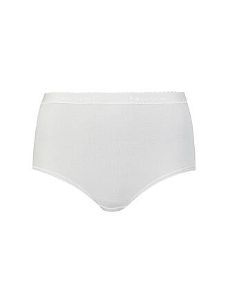 NINA VON C | Slip taille haute Fine Cotton Blanc
