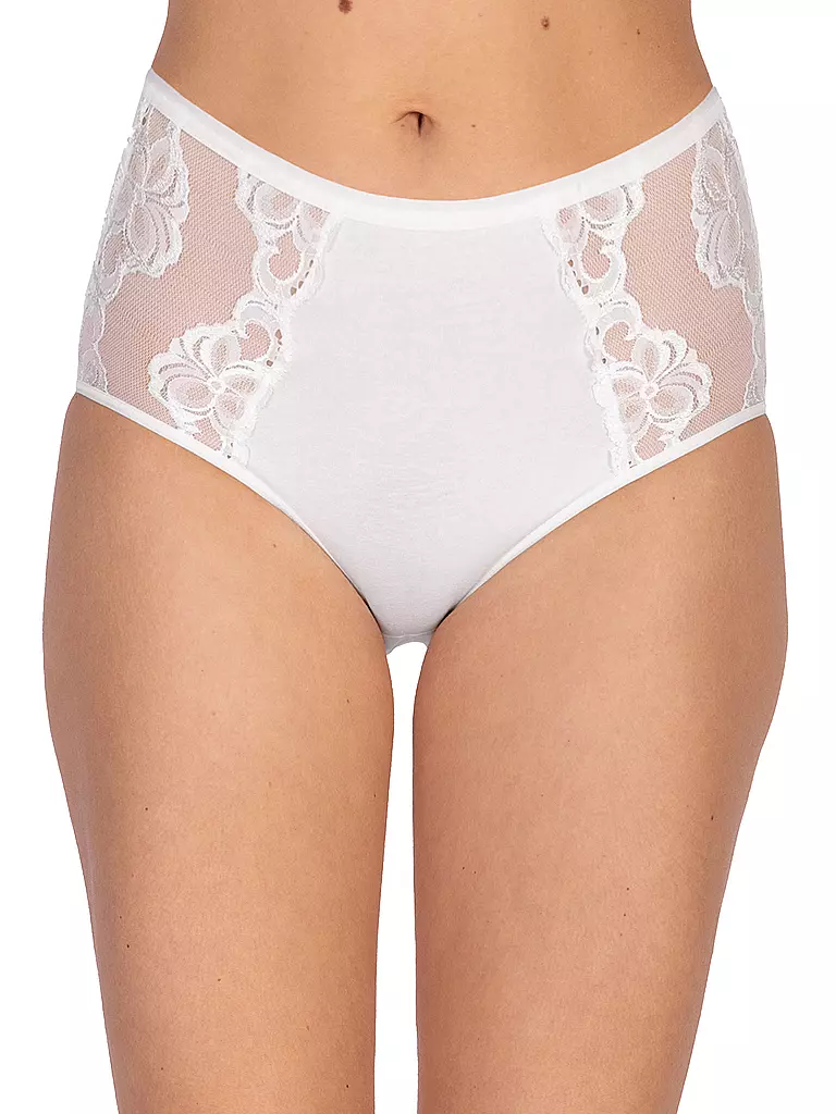 NINA VON C | Slip taille haute en dentelle blanc | weiss