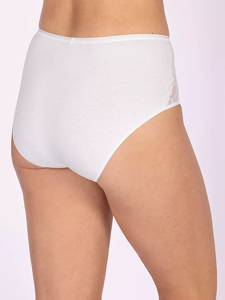 NINA VON C | Slip taille haute en dentelle blanc | 