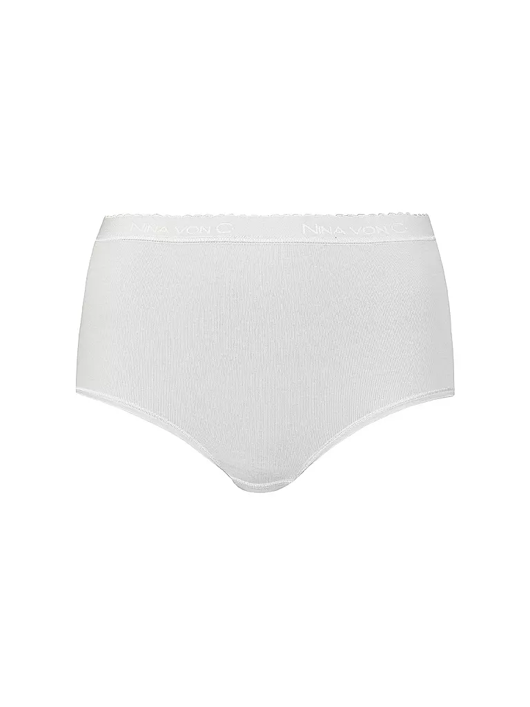 NINA VON C | Slip taille haute Fine Cotton Blanc | weiss