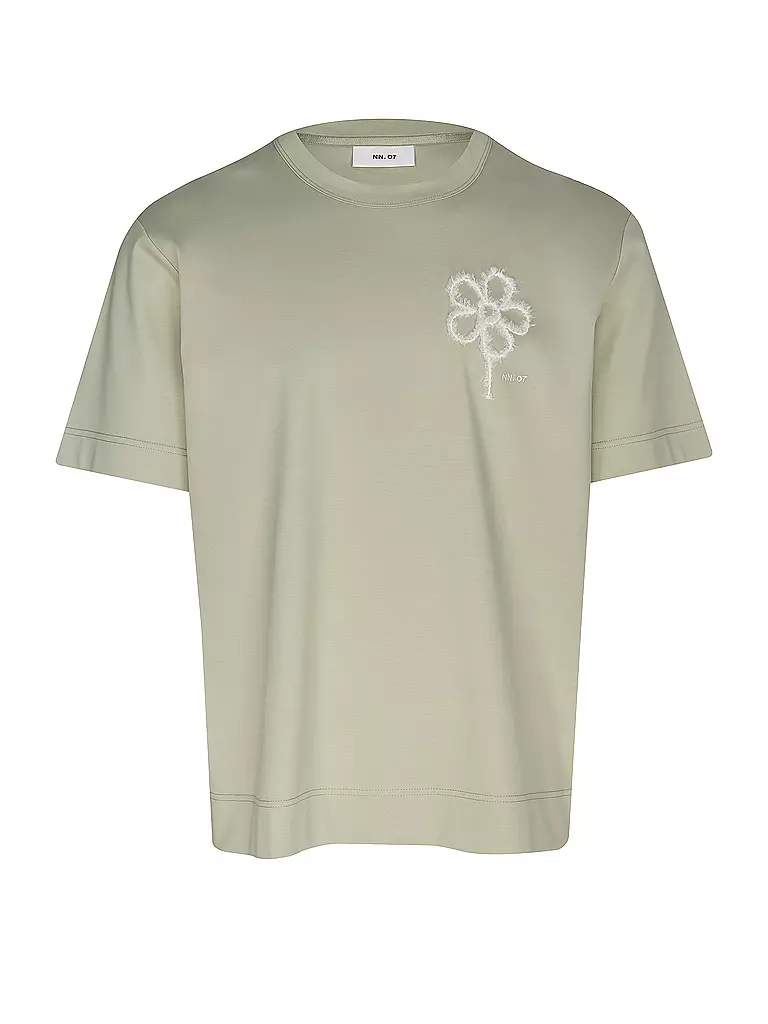 NN.07 | T-shirt PEDRO EMB | hellgrün