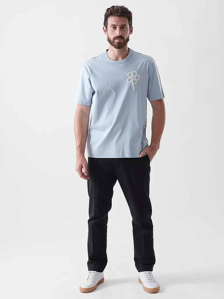 NN.07 | T-Shirt PEDRO EMB | hellblau