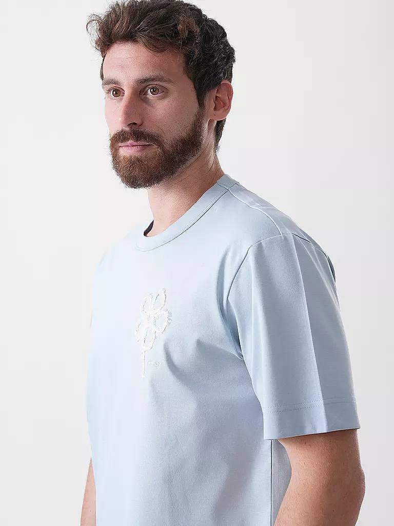 NN.07 | T-Shirt PEDRO EMB | hellblau