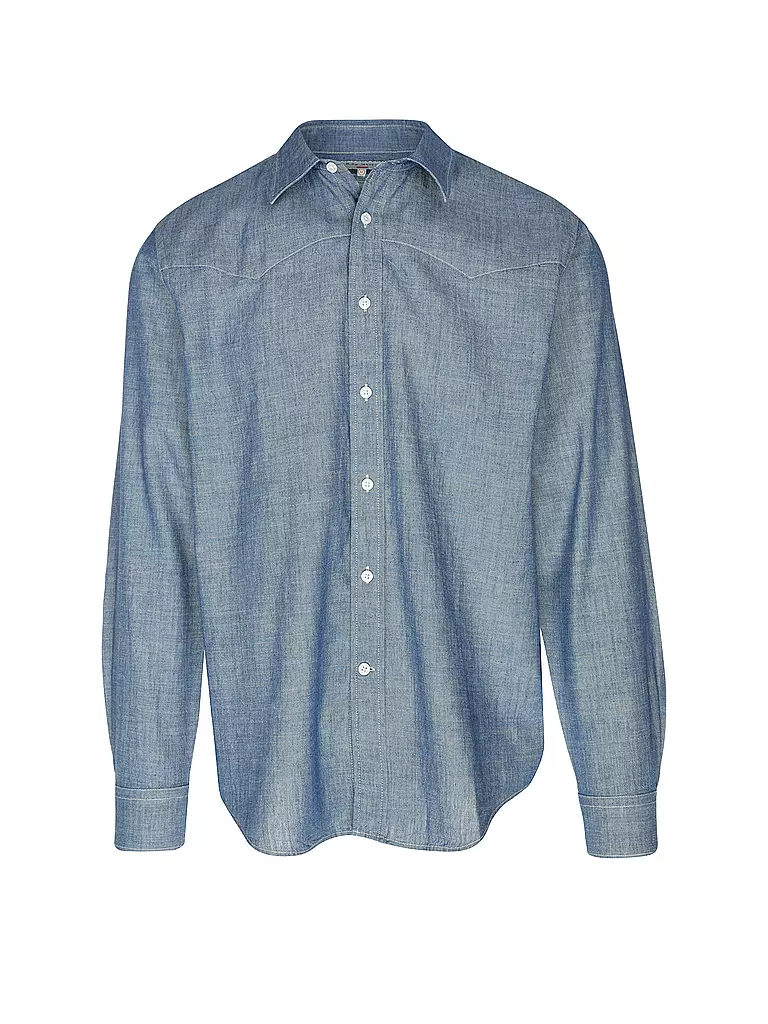NUDIE JEANS | Chemise coupe régulière GEORGE CHAMBRAY | blau