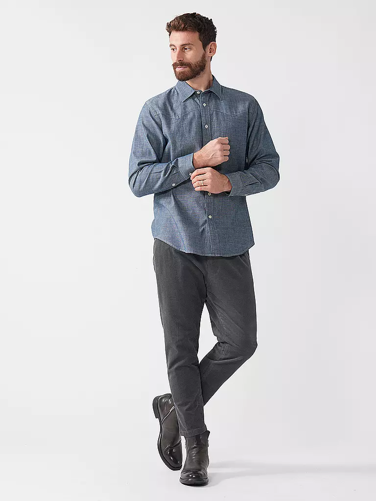 NUDIE JEANS | Chemise coupe régulière GEORGE CHAMBRAY | blau