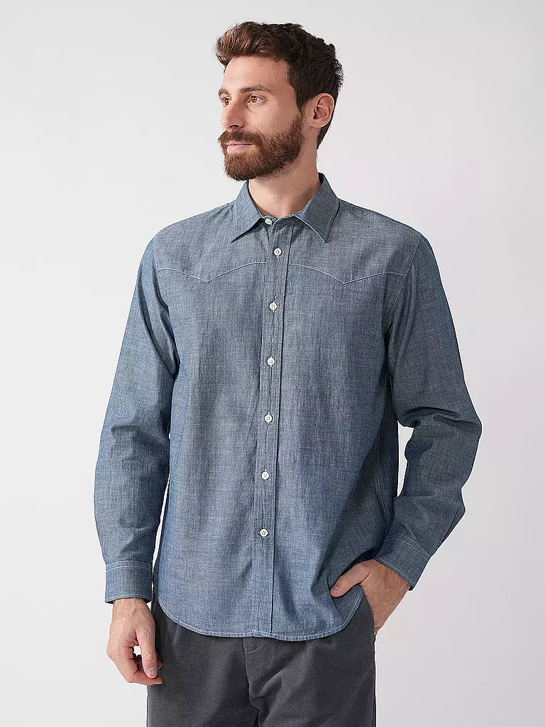 NUDIE JEANS | Chemise coupe régulière GEORGE CHAMBRAY | 