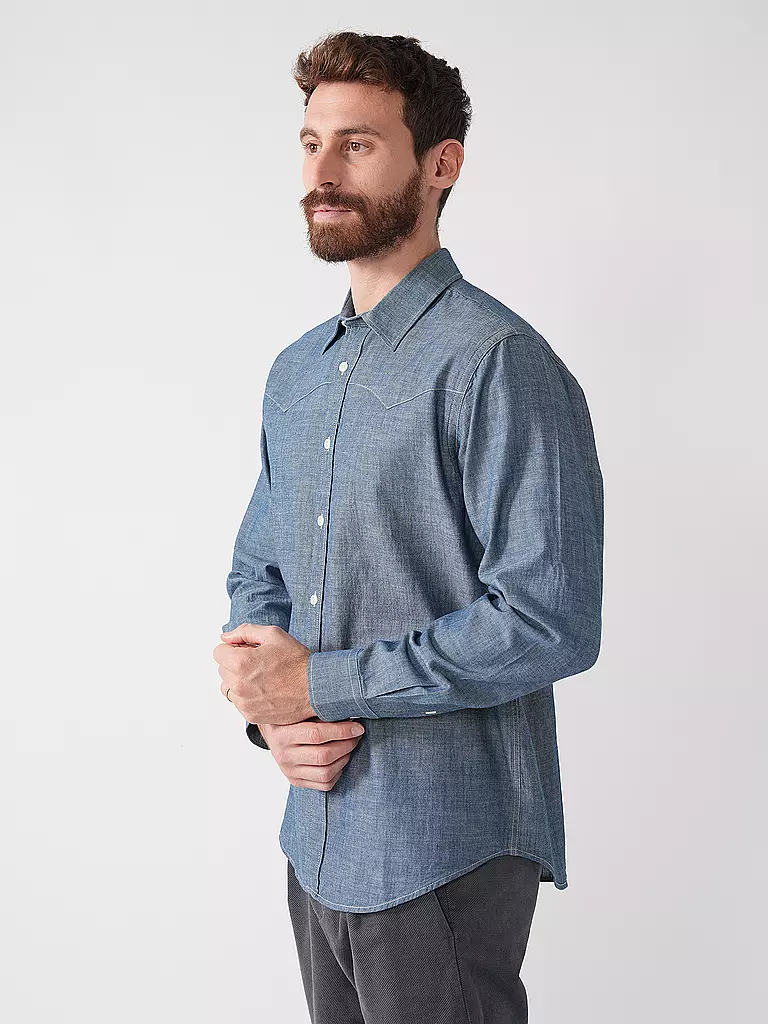 NUDIE JEANS | Chemise coupe régulière GEORGE CHAMBRAY | 