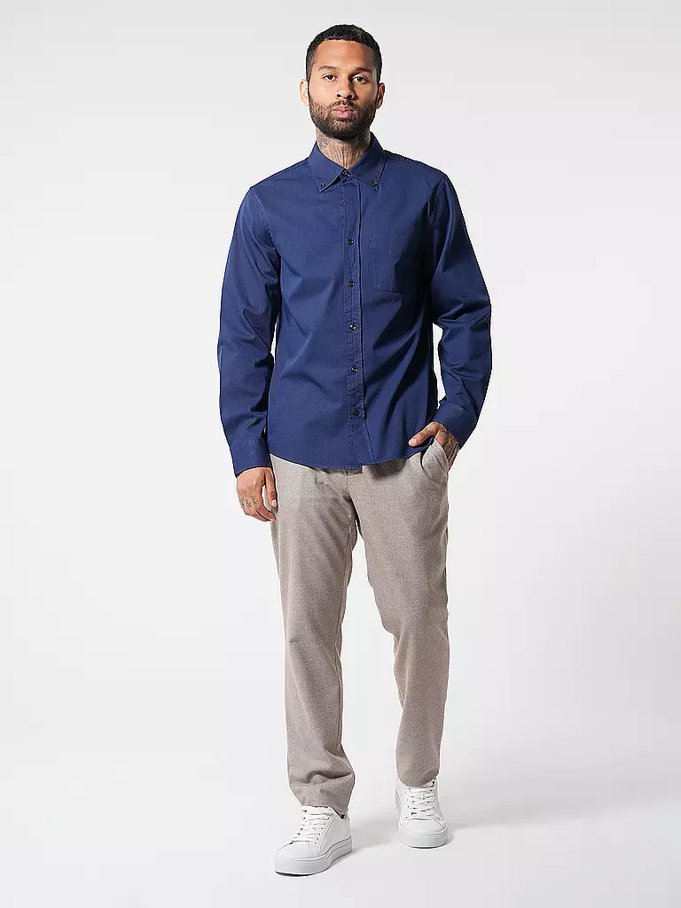 NUDIE JEANS | Chemise coupe regular JOHN | blau