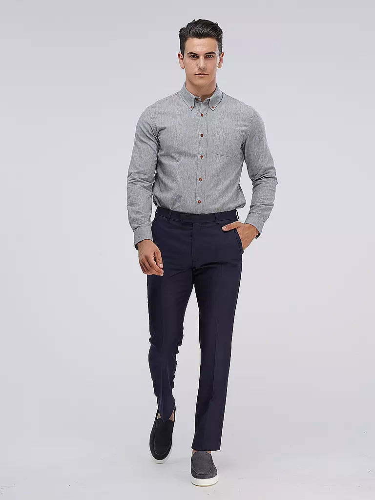 NUDIE JEANS | Chemise Slim Fit JOHN | grau