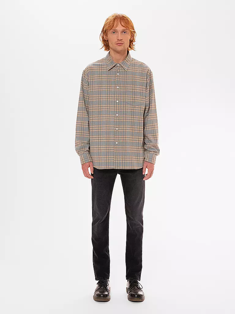 NUDIE JEANS | Flanellhemd FILIP PRARIE | Bleu clair