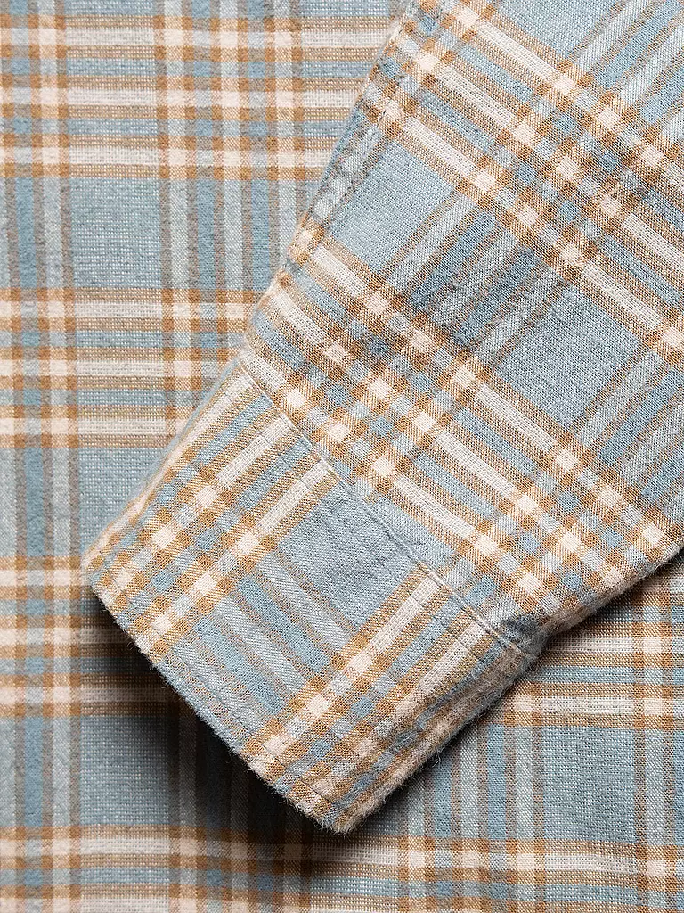 NUDIE JEANS | Flanellhemd FILIP PRARIE | Bleu clair