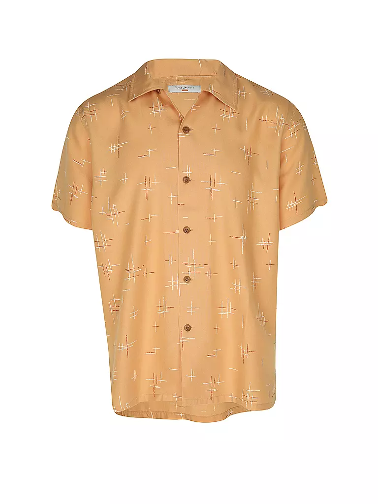 NUDIE JEANS | Hemd Slim Fit ARVID 50S HAWAII | Orange