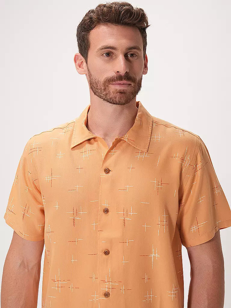 NUDIE JEANS | Hemd Slim Fit ARVID 50S HAWAII | Orange