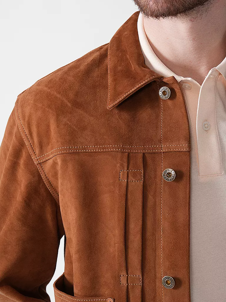 NUDIE JEANS | Lederjacke DANTE II  | Marron