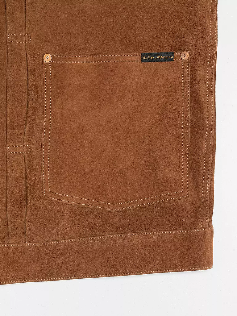NUDIE JEANS | Lederjacke DANTE II  | Marron