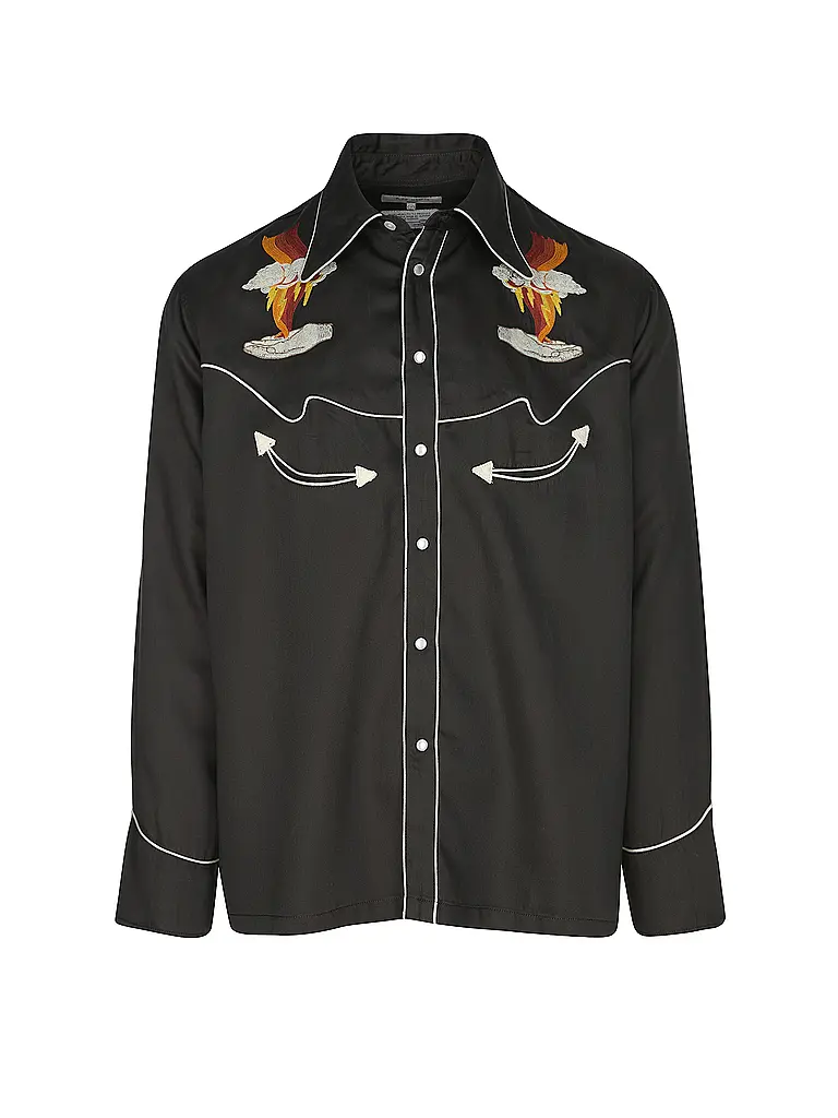 NUDIE JEANS | Nom du produit : Hemd GONZO WESTERN | Noir