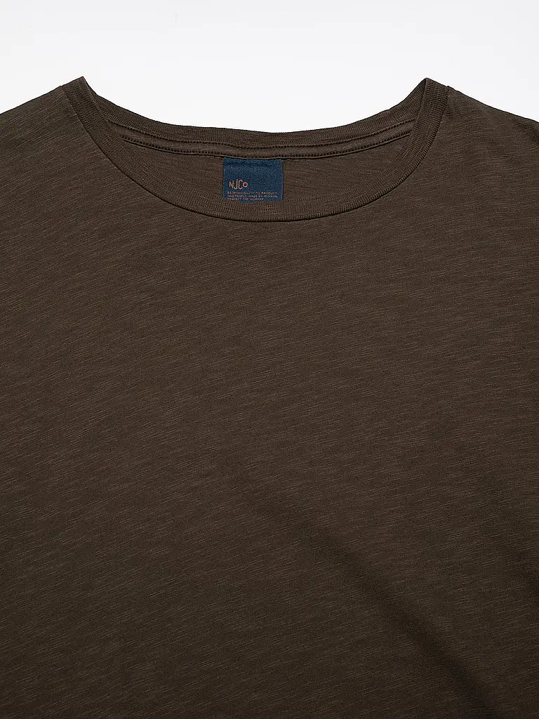 NUDIE JEANS | T-shirt ROFFE | Marron