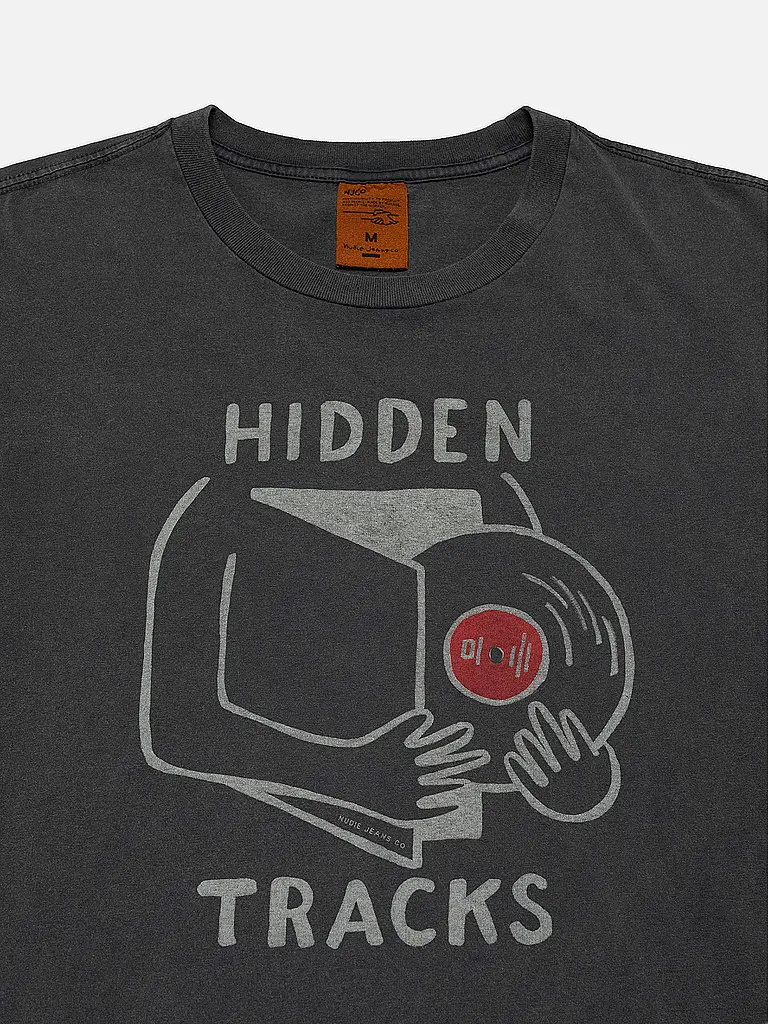 NUDIE JEANS | T-Shirt ROY HIDDEN TRACKS | Gris