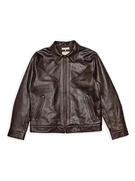 NUDIE JEANS | Veste en cuir JOPPE WESTERN | Marron