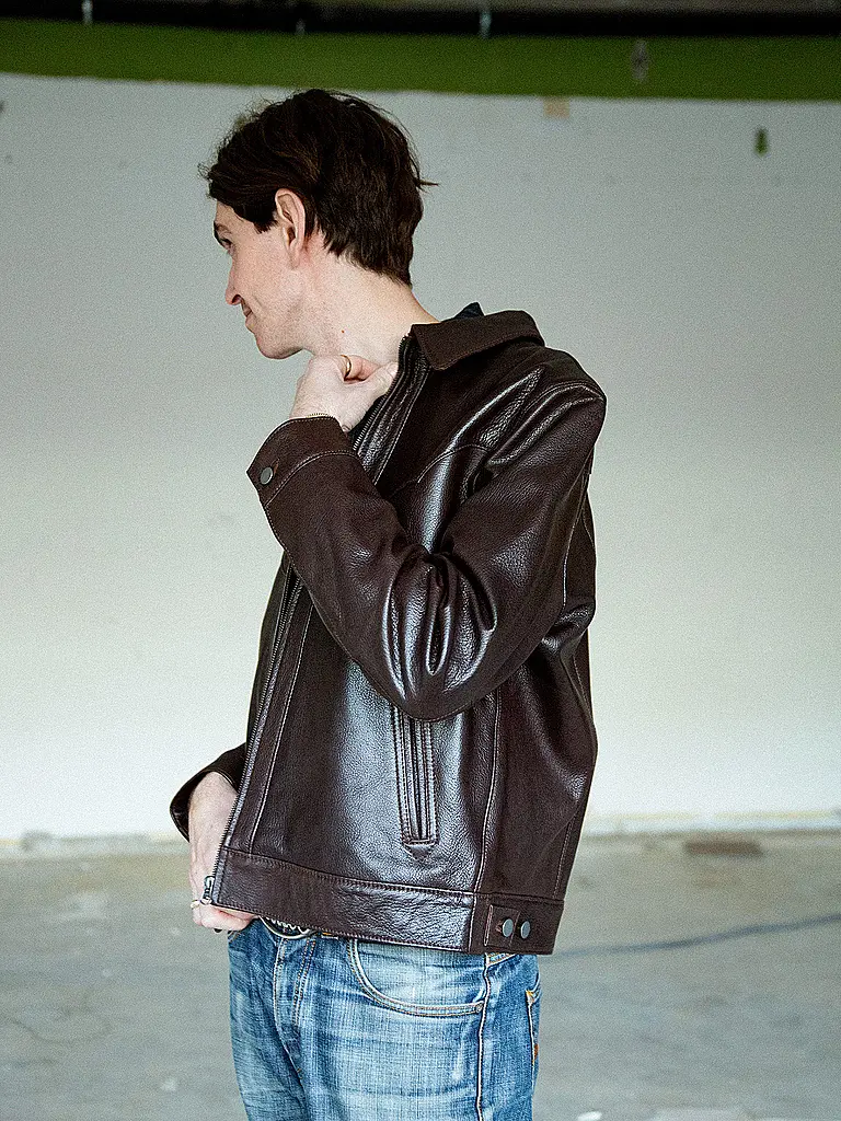 NUDIE JEANS | Veste en cuir JOPPE WESTERN | 