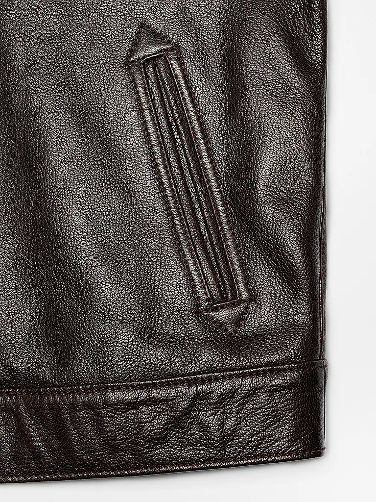 NUDIE JEANS | Veste en cuir JOPPE WESTERN | 