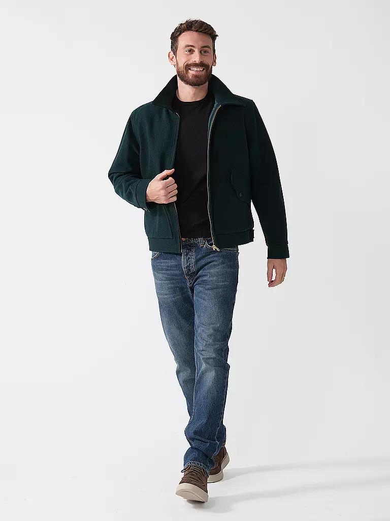 NUDIE JEANS | Wolljacke BLAKE  | Vert foncé