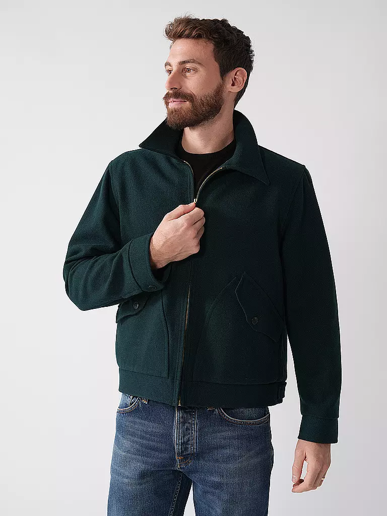 NUDIE JEANS | Wolljacke BLAKE  | Vert foncé