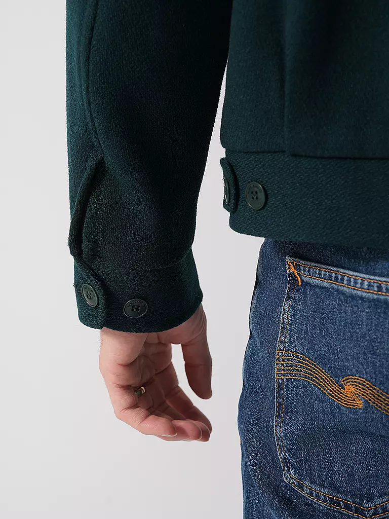 NUDIE JEANS | Wolljacke BLAKE  | Vert foncé