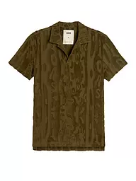 OAS | Frottee Poloshirt | Olive