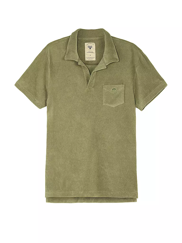 OAS | Frottee Poloshirt | Olive