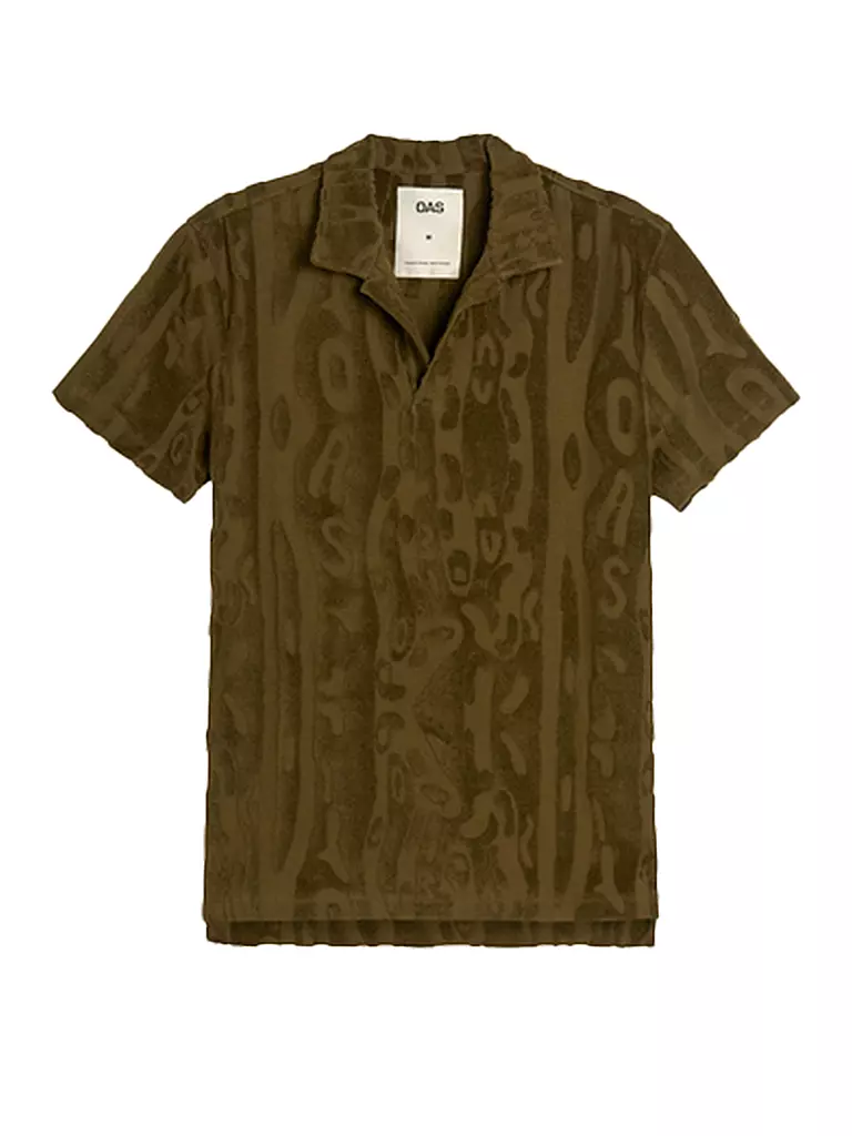 OAS | Frottee Poloshirt | Olive