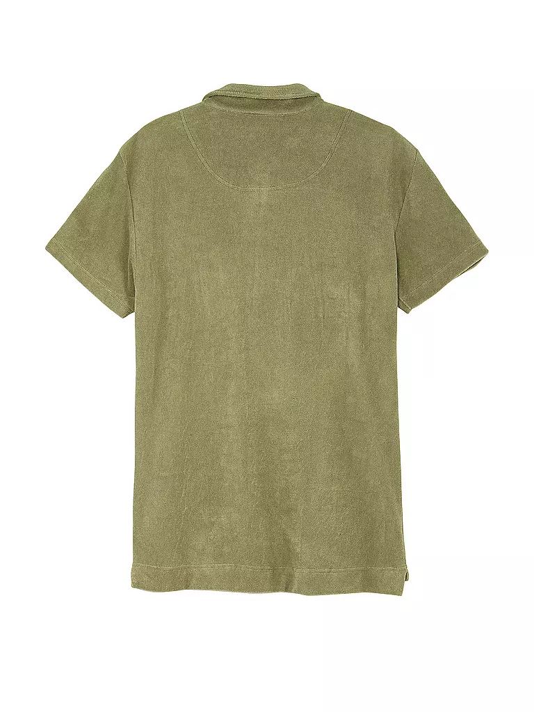 OAS | Frottee Poloshirt | Olive