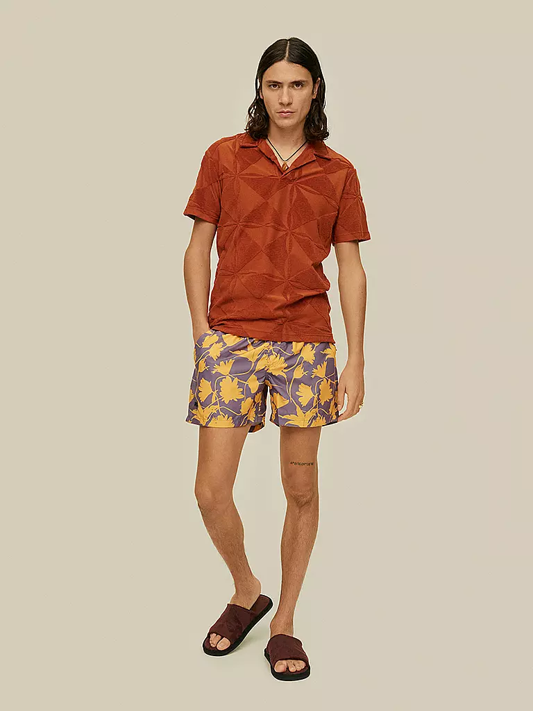 OAS | Frottee Poloshirt | Orange