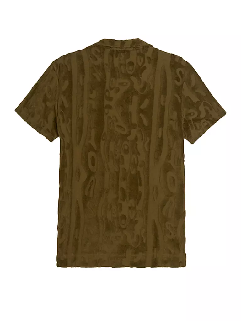 OAS | Frottee Poloshirt | Olive