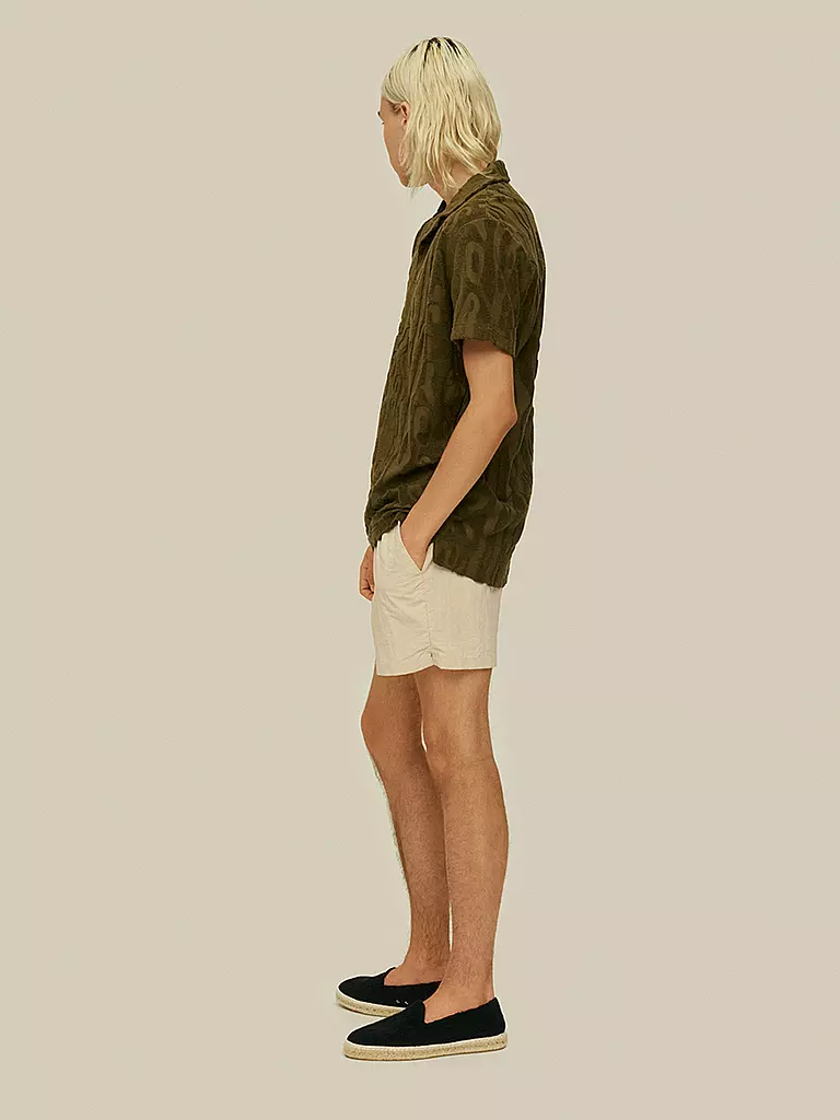 OAS | Frottee Poloshirt | Olive