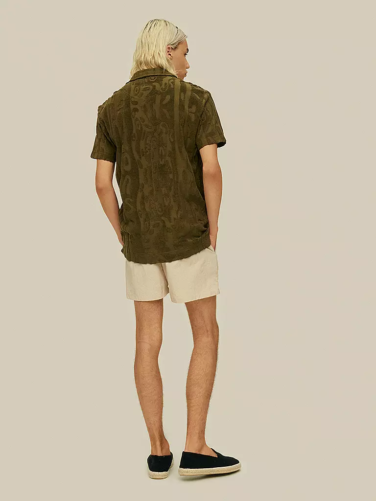 OAS | Frottee Poloshirt | Olive
