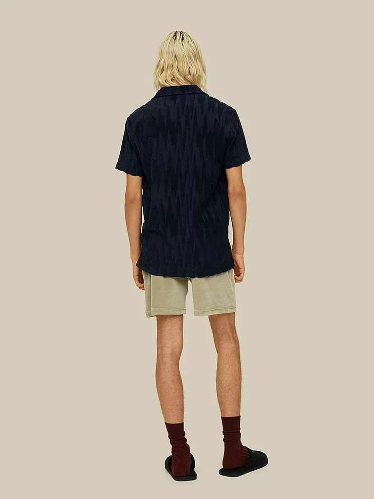 OAS | Frottee Poloshirt | Bleu