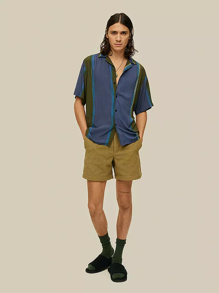 OAS | Hemd MURKY MIST  | Bleu foncé