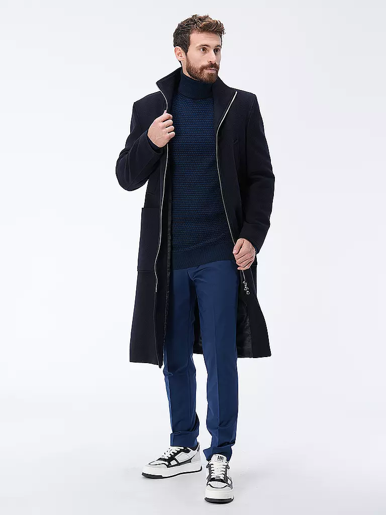 OFFICINE GENERALE | Manteau en laine PHILIP MOCKNECK | dunkelblau