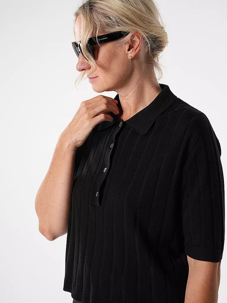 OFFICINE GENERALE | Polo à manches 3/4 | schwarz