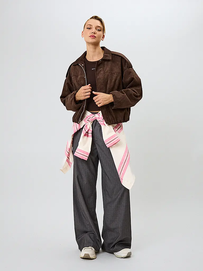 OH APRIL | Nom du produit: Veste aspect cuir KATIE VEGAN | Marron