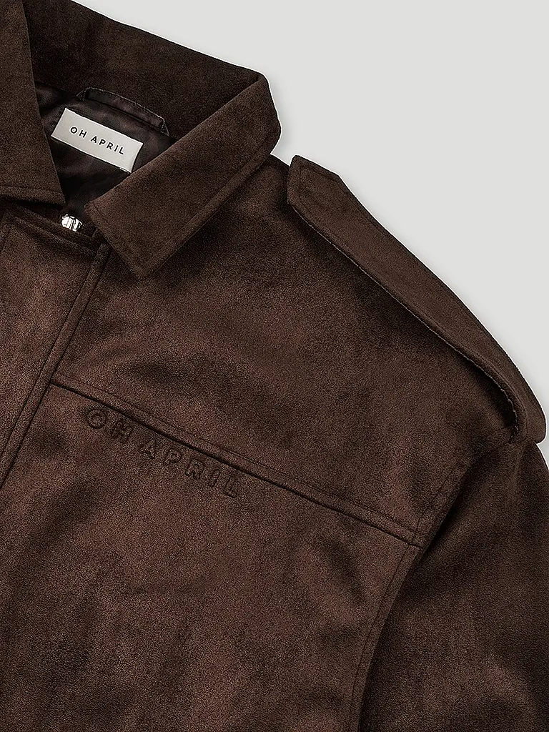 OH APRIL | Nom du produit: Veste aspect cuir KATIE VEGAN | Marron