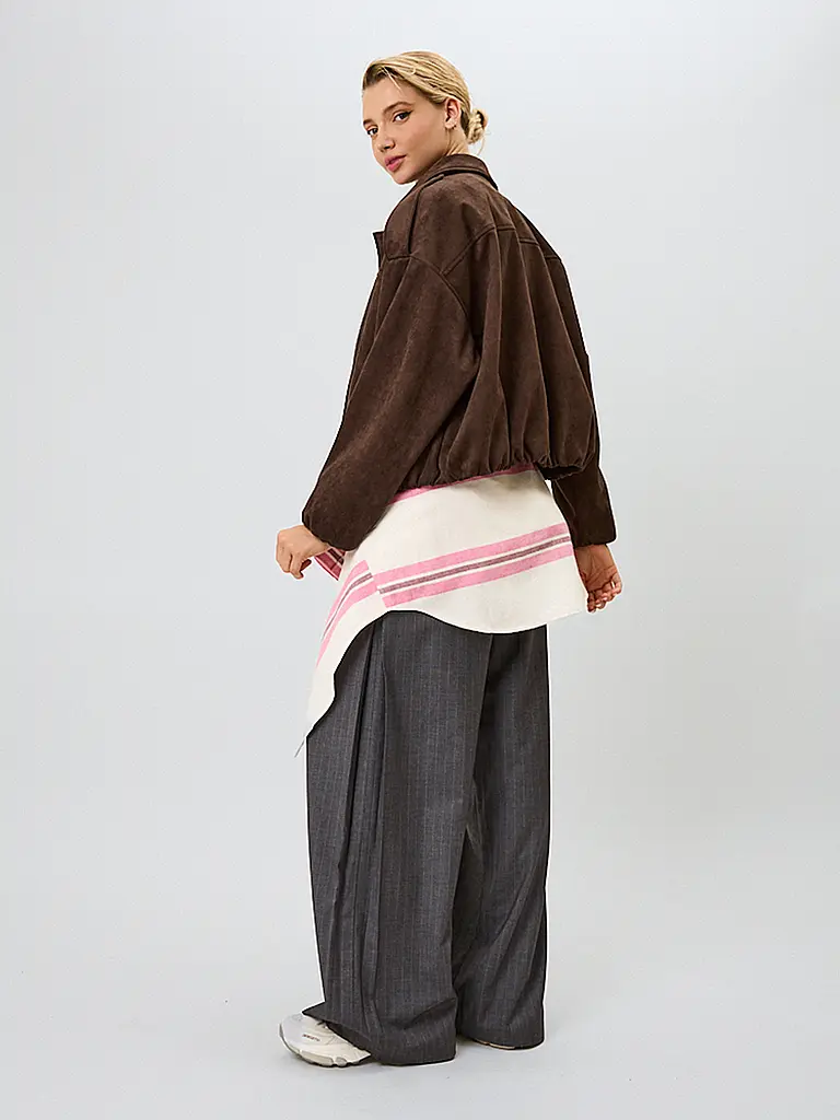 OH APRIL | Nom du produit: Veste aspect cuir KATIE VEGAN | Marron