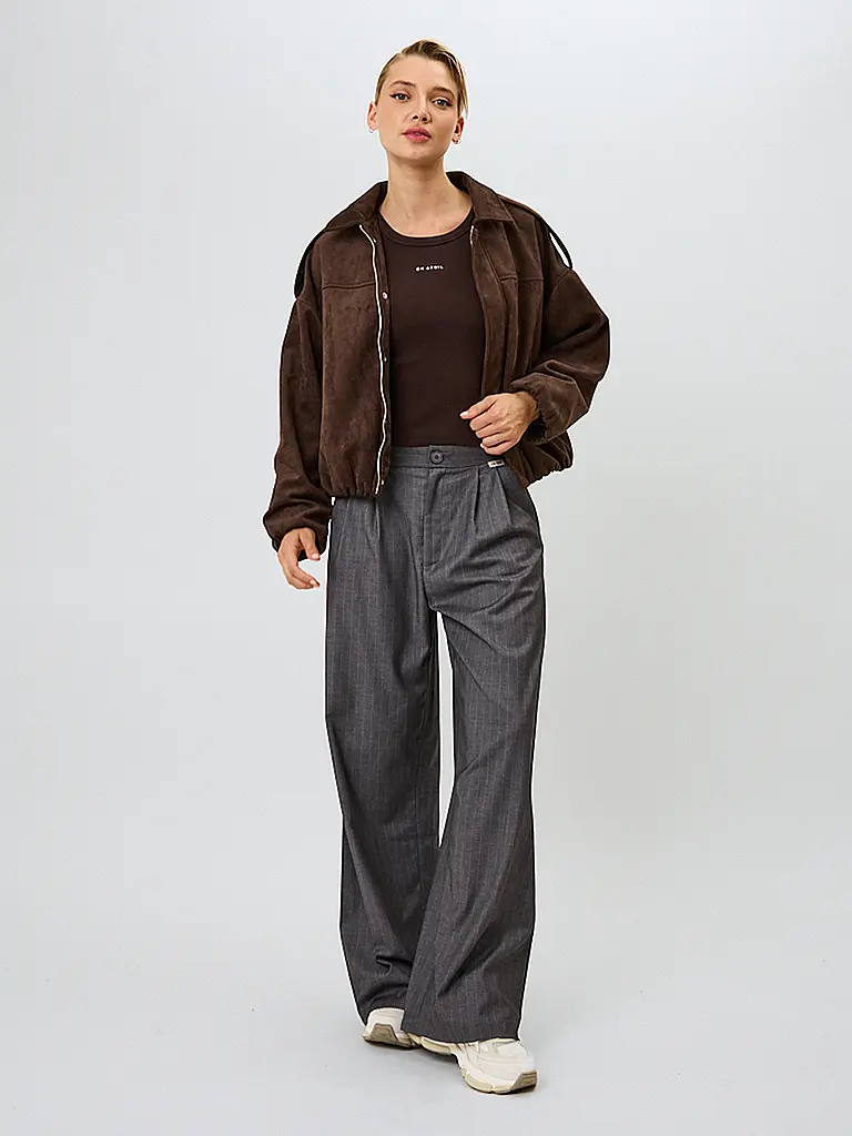 OH APRIL | Nom du produit: Veste aspect cuir KATIE VEGAN | Marron