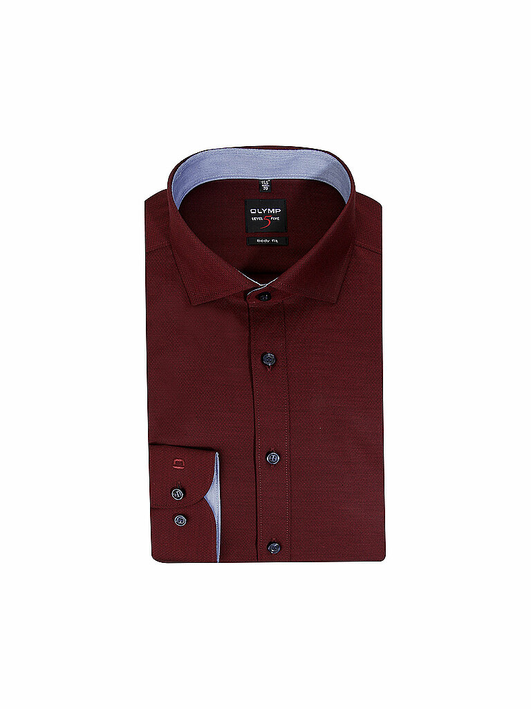 Chemise Body Fit rouge foncé 43